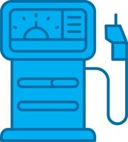 Gas station Blue Line Filled Icon vector