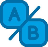 Compare ab Blue Line Filled Icon vector