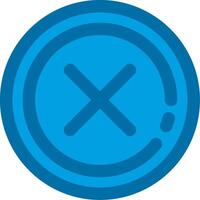 Delete 1 Blue Line Filled Icon vector