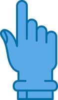 Hand click Blue Line Filled Icon vector