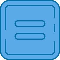 Equal Blue Line Filled Icon vector