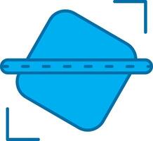 Straighten Blue Line Filled Icon vector