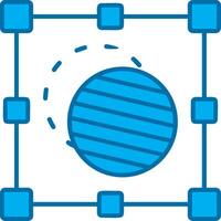 Mask Blue Line Filled Icon vector