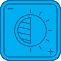 Contrast Blue Line Filled Icon vector