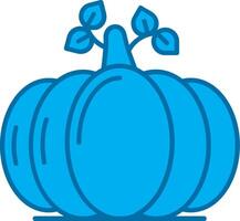 calabaza azul línea lleno icono vector