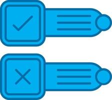 Poll Blue Line Filled Icon vector