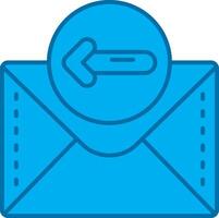 Left arrow Blue Line Filled Icon vector