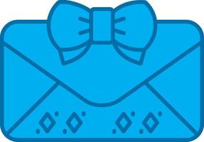 Letter Blue Line Filled Icon vector