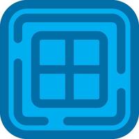 Grids Blue Line Filled Icon vector
