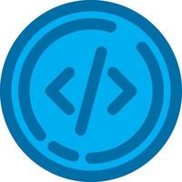 Code Blue Line Filled Icon vector