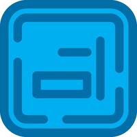 Right alignment Blue Line Filled Icon vector