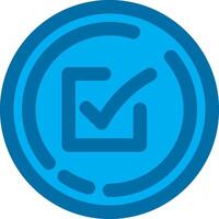 Check box Blue Line Filled Icon vector