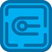 Endpoint Blue Line Filled Icon vector