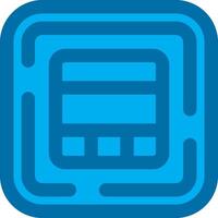 Layout Blue Line Filled Icon vector