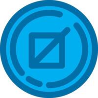 Crop Blue Line Filled Icon vector
