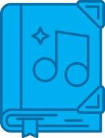 Music Blue Line Filled Icon vector