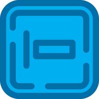 Right align Blue Line Filled Icon vector