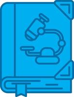 Biology Blue Line Filled Icon vector