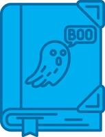 Spooky Blue Line Filled Icon vector