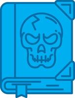 Horror Blue Line Filled Icon vector