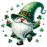 ai généré st. patrick's journée à thème gnome illustration png