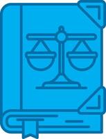 Law Blue Line Filled Icon vector