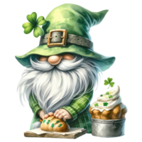 ai généré st. patrick's journée à thème gnome illustration png