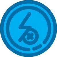 Flash off Blue Line Filled Icon vector