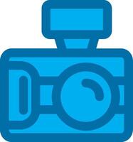 Photo capture Blue Line Filled Icon vector