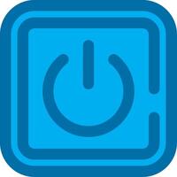 Power on Blue Line Filled Icon vector