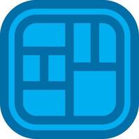 Layout Blue Line Filled Icon vector