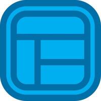 Layout Blue Line Filled Icon vector