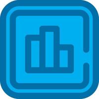 Statistics Blue Line Filled Icon vector