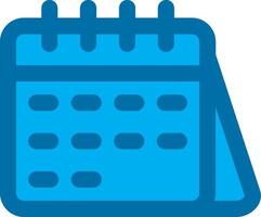 Calender Blue Line Filled Icon vector