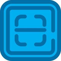 Scan Blue Line Filled Icon vector