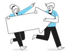 Teamwork concept. Teamwork. Vector illustration in a flat style