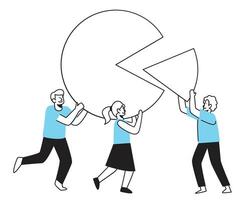 Teamwork concept. Teamwork. Vector illustration in a flat style