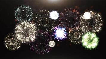 3D animation of fireworks video