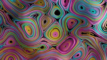 top view multicolored topographic abstract circular fields video