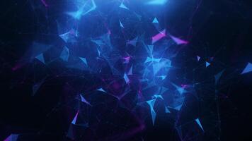 Blue-violet abstract background of plexus video