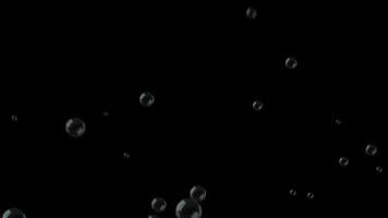 animatie van zeep bubbels Aan een zwart achtergrond video