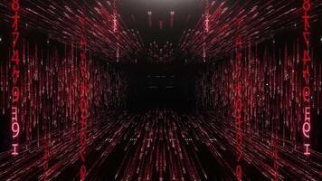 rood gang van de Matrix code video