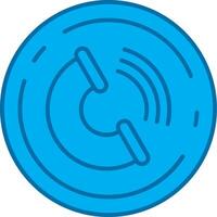 Contact Blue Line Filled Icon vector