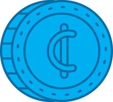 Cedis Blue Line Filled Icon vector