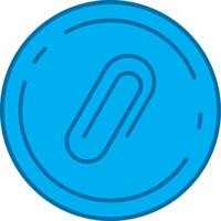 Attach Blue Line Filled Icon vector