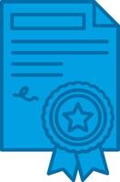 Agreement Blue Line Filled Icon vector