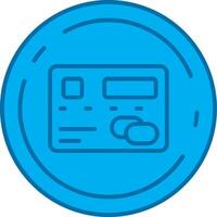 Pay Blue Line Filled Icon vector