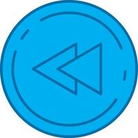 Fast forward Blue Line Filled Icon vector