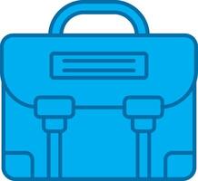 Briefcase Blue Line Filled Icon vector
