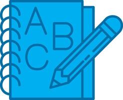 Notebook Blue Line Filled Icon vector